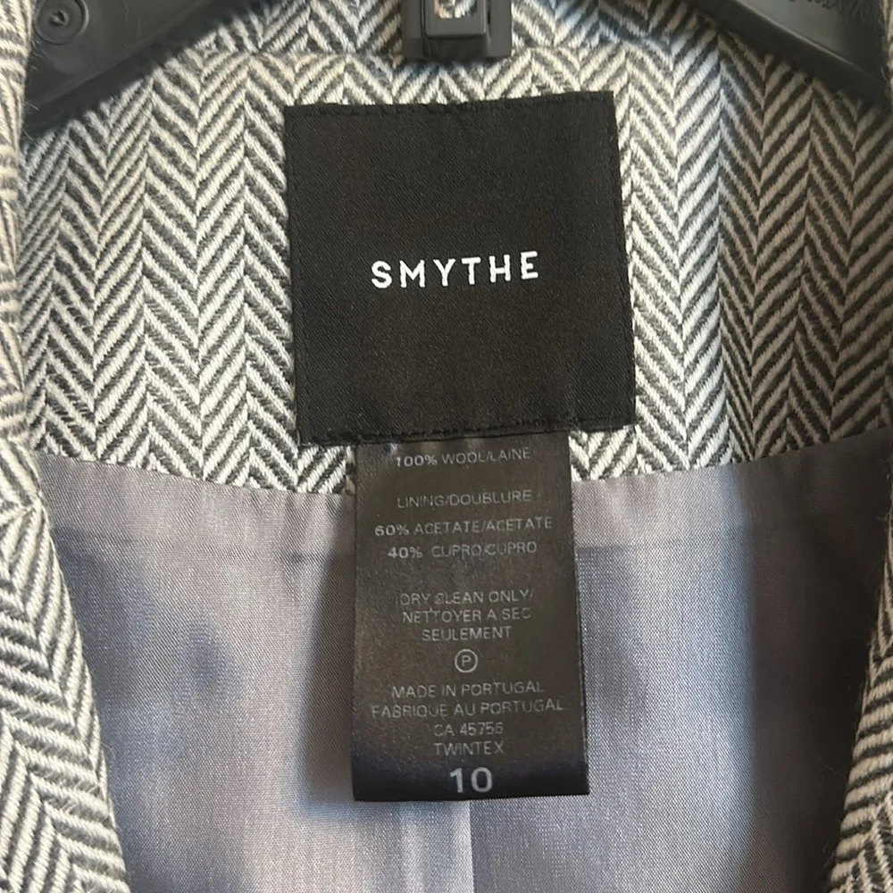 Smythe Gray Wool Herringbone Jacket - Picture 4 of 5